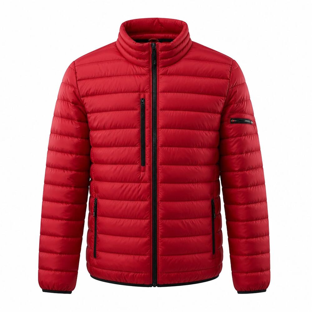 Elevate Whistler Men's Light Down Jacket NWT XL Red Packable Premium Puffer